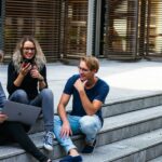 starters studenten universiteit trap laptop