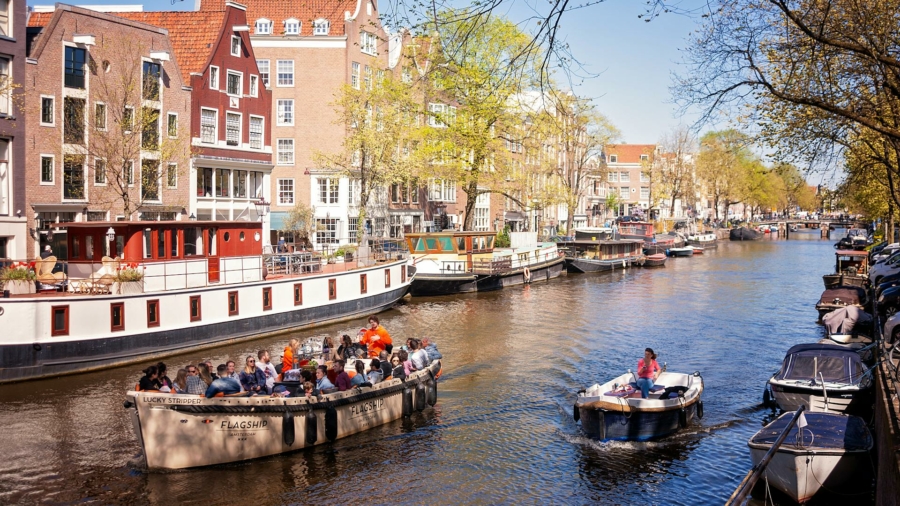 stad zomer amsterdam boot